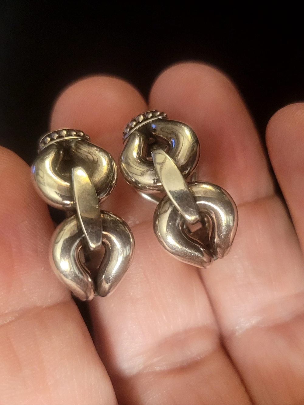 LAGOS Caviar Sterling Silver Derby Buckle Earrings